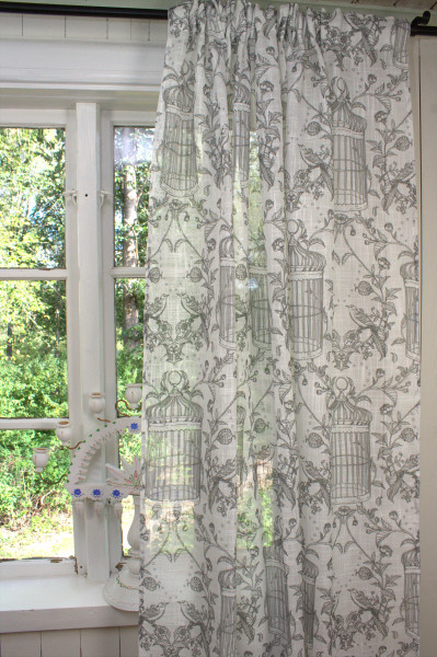 Vorhang CATY Offwhite Grau 140x250 cm 2 Stück
