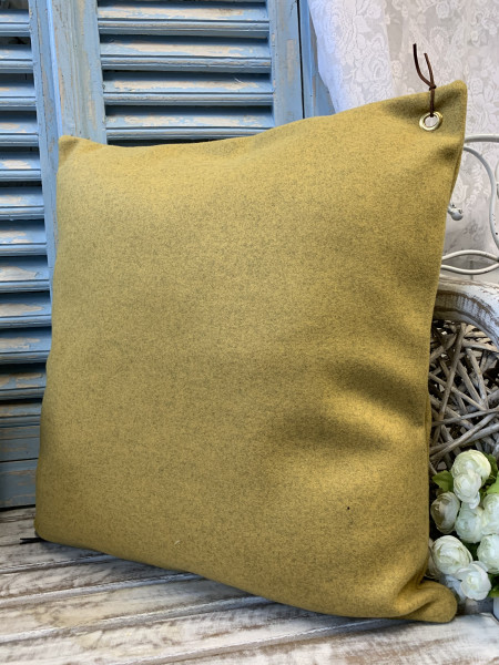 Kissen Bezug Hülle ILSE Gold 50 x 50 Polyester Landhaus