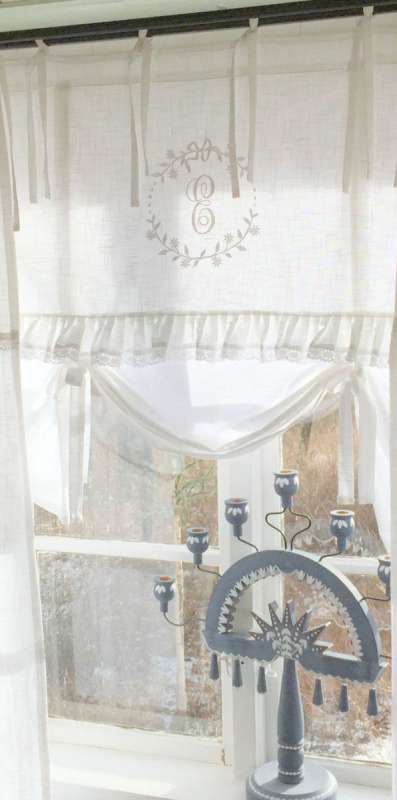 Wunderbar Vintage Gardine Landhausstil Bild