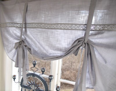 Raff Gardine LINA GREY Rollo 120x100 cm BxL(H) Grau Shabby Vintage Raff Gardine LINA GREY Rollo 120x100 cm BxL(H) Grau Shabby Vintage