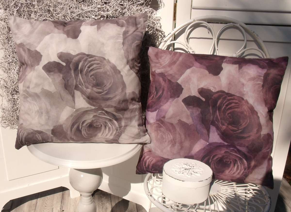 Zierkissenbezüge Mit Lavendelblumen – 45x45 Cm, 4 Stück – Sweet Home Design Für Sofa & Wohnzimmer
