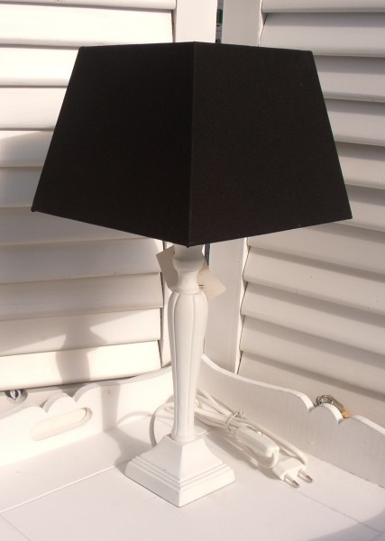Tischleuchte Metall SCHWARZ-WEISS Designer Lampe E27