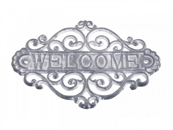 Türschild Welcome Antik Grau Landhaus Shabby