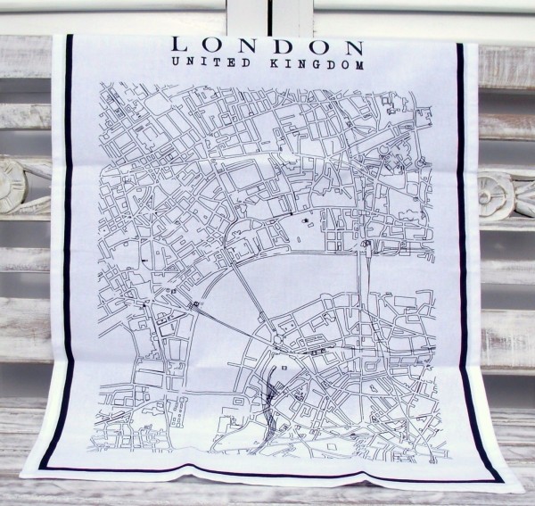 Geschirrtuch NEW YORK oder LONDON Trockentuch 50x70 cm