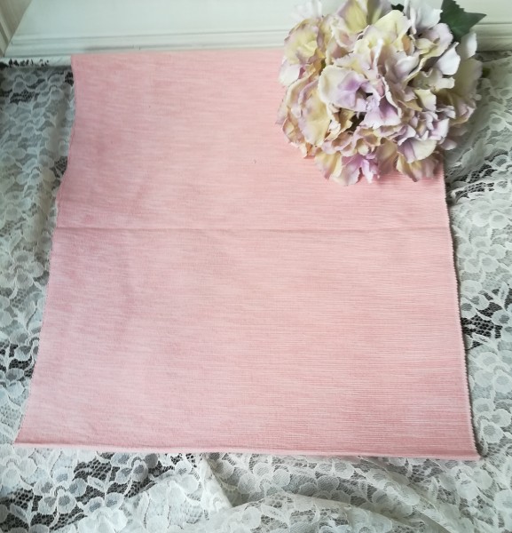Tischläufer LILIA rosa ca. 40 cm x 140 cm Landhaus Baumwolle