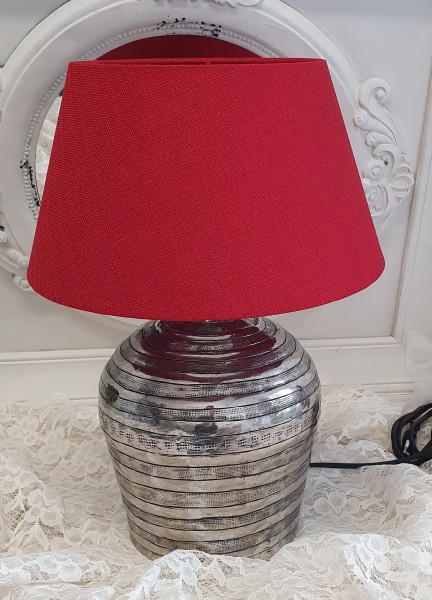Tischleuchte Metall Rot Designer Lampe 30-20-17 E27
