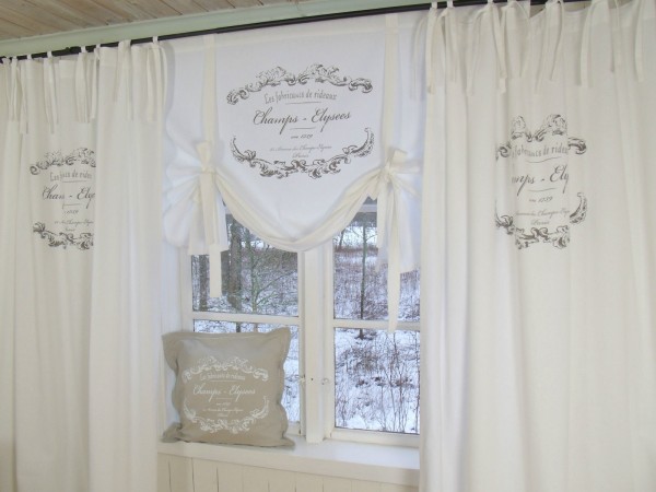 Vorhang ELEGANCE WEISS Schlaufen Gardine 120x240 cm 2 Stück | Vorhänge