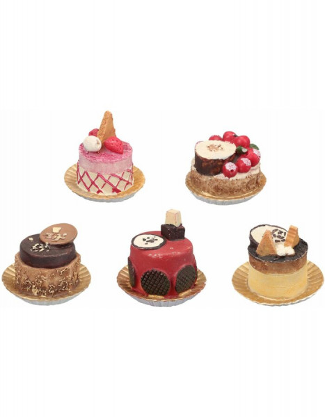 Deko Törtchen Konditor 5er Set 6 cm Cupcakes Eclairs Kuchen