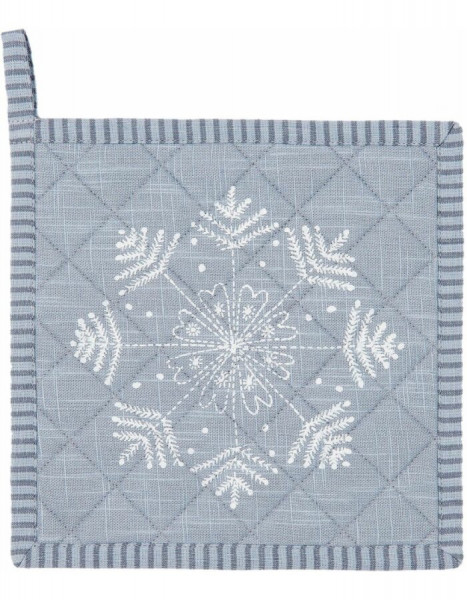 Topflappen Blau Grau 20x20 cm 2 Stück