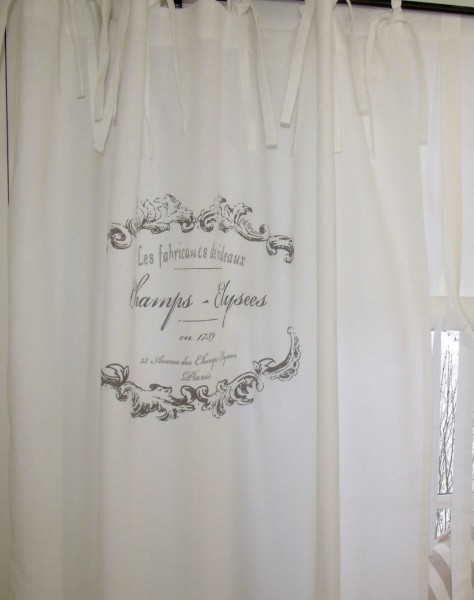 WEIß Vorhang ELEGANCE Schlaufen Gardine 120x240 cm 2 Stück Bandaufhängung Landhaus Shabby Vintage
