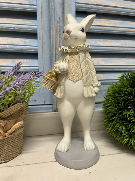 Dekoration Ostern Hase Kaninchen Mädchen Frühling 10 x 10x 25 cm Landhaus