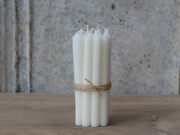 Kerzen Mini Stabkerzen perlmutt 10er Set ungebündelt 13x1,2 cm