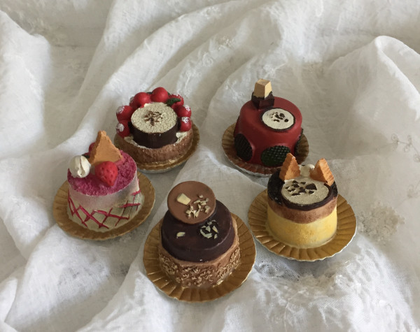Deko Törtchen Konditor 5er Set 6 cm Cupcakes Eclairs Kuchen