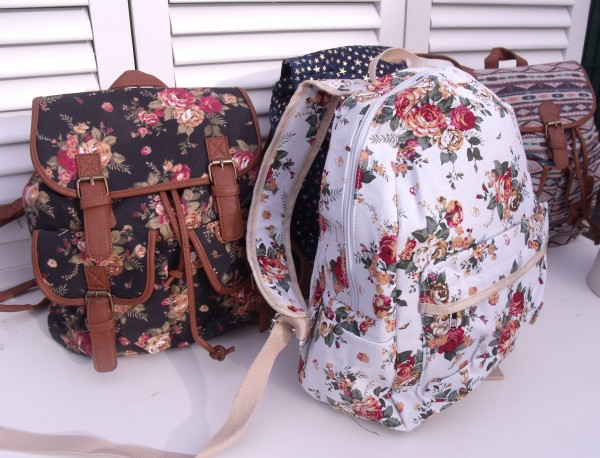 Rucksack Beutel unterschiedliches Design Jeans Ethno Rosen Sterne