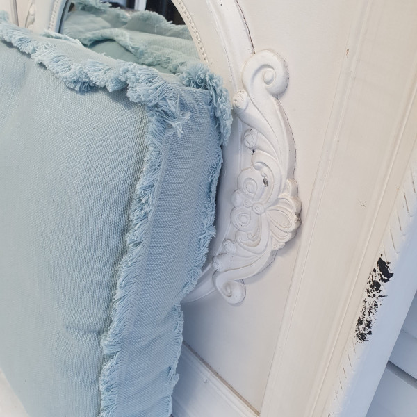 2 er Set Sitzkissen Stuhlkissen Kissen ALISA 45x45 cm incl. Füllung Blau