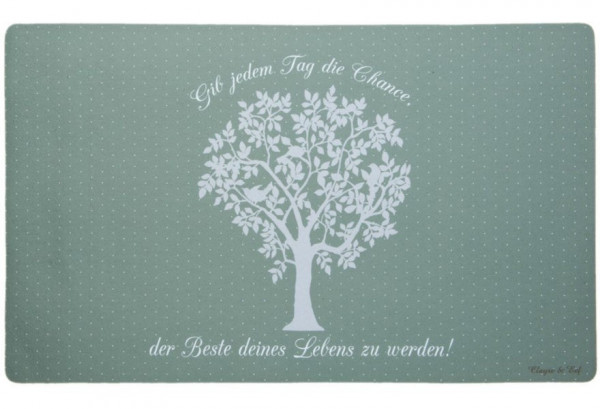 Türmatte Fußmatte TREE grün 74 x 44 cm