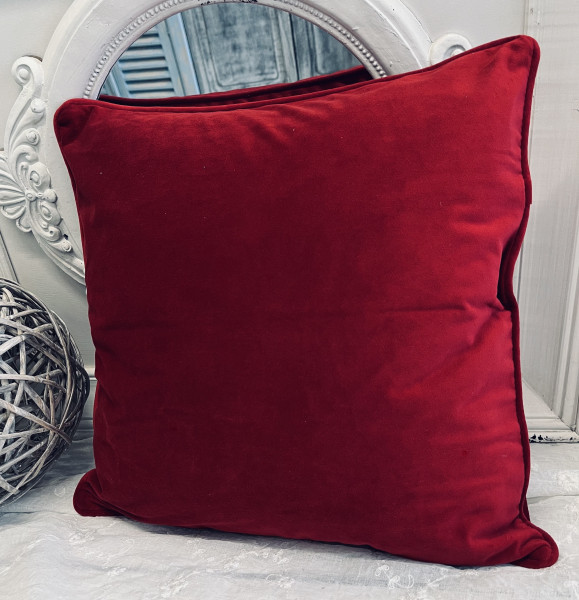 Kissenbezug GABRIELLA Samt ROT 45x45 cm Polyester