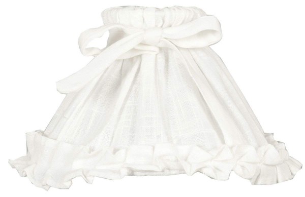 Lampenschirm Stoff WHITE Weiß Offwhite E27
