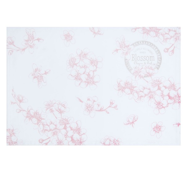 Tischset Platzset ROSA FLOWER 6 Stück Rosa Offwhite