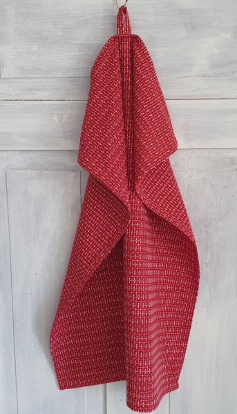 Geschirrtuch Trockentuch SISSI Rot Weiß 50 x70 cm Baumwolle Landhaus