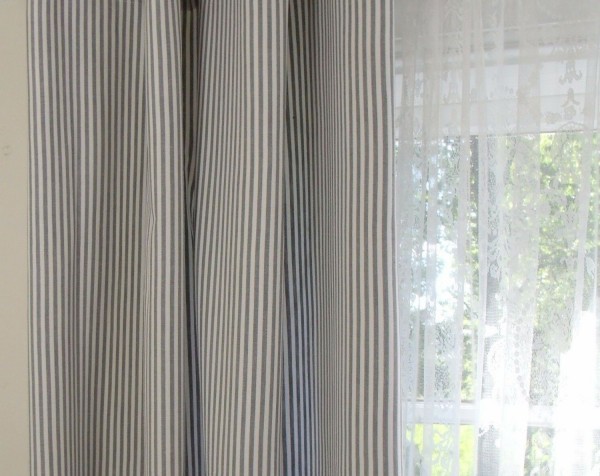 ÖSEN Vorhang PAMELA Hell GRAU Gestreift 2 x 120x240 cm Streifen