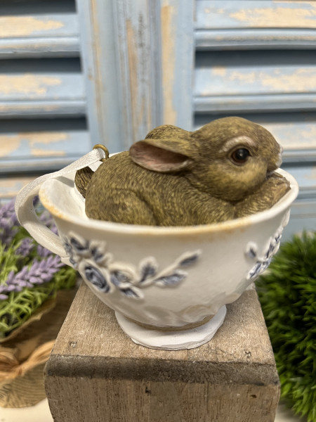 Deko Hänger PUKI Tasse Kaninchen Ostern Frühling Hase Deko