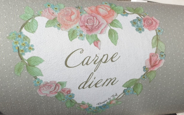 Türmatte Fußmatte CARPE DIEM Herz 44x74 cm mehrfarbig