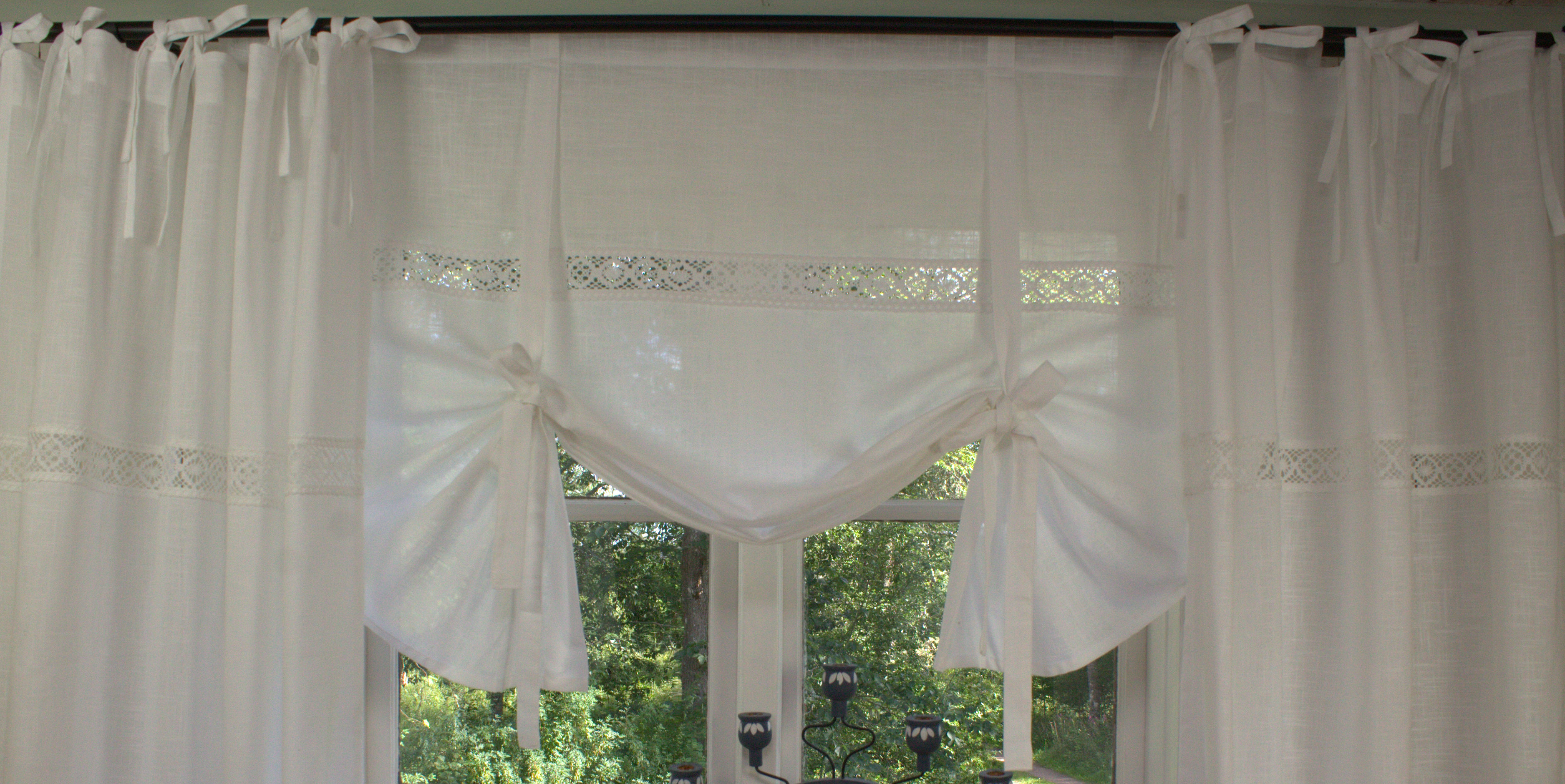 Vorhang LINA WHITE Gardine Weiß 120x240 cm 2 Stück Häkelspitze |  Gardinenschals & Vorhänge | Gardinen | Zauberhafter Landhausstil | Gardinenhaken