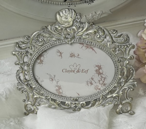 Foto Bilder Rahmen Nostalgie Silber Aufsteller Shabby