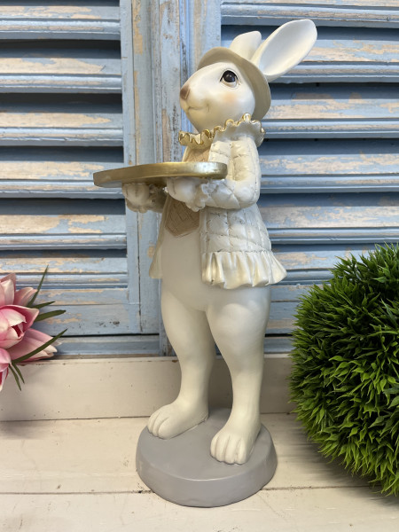 Dekoration Ostern Hase Kaninchen Mädchen Frühling 12 x 9 x 31 cm Landhaus