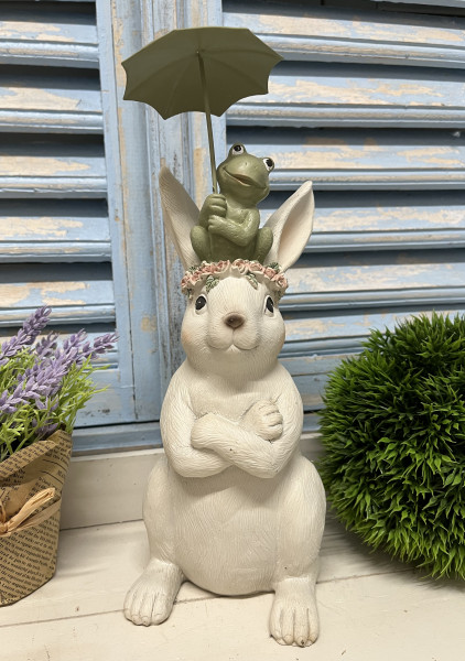 Dekoration Ostern Hase Frosch Frühling 12 x 10 x 24 cm Landhaus