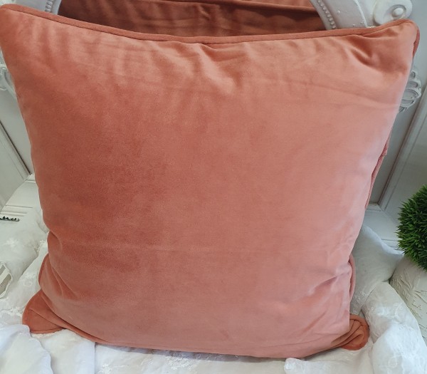 Kissenbezug GABRIELLA Samt Terracotta 45x45 cm Polyester