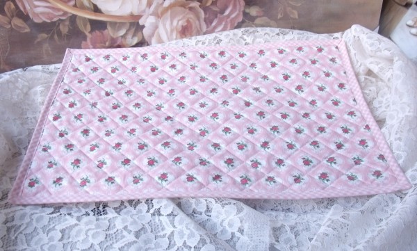 Tischset Platzset LOVE ROSE 2 Stück 33x48cm rosa-pink Rosen Shabby