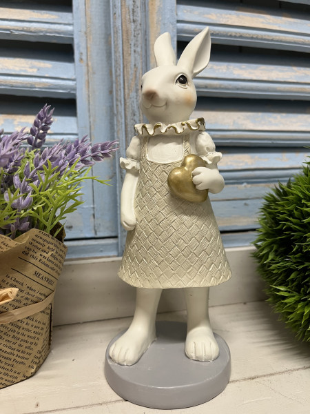 Dekoration Ostern Hase Kaninchen Mädchen Frühling 8 x 8 x 20 cm Landhaus