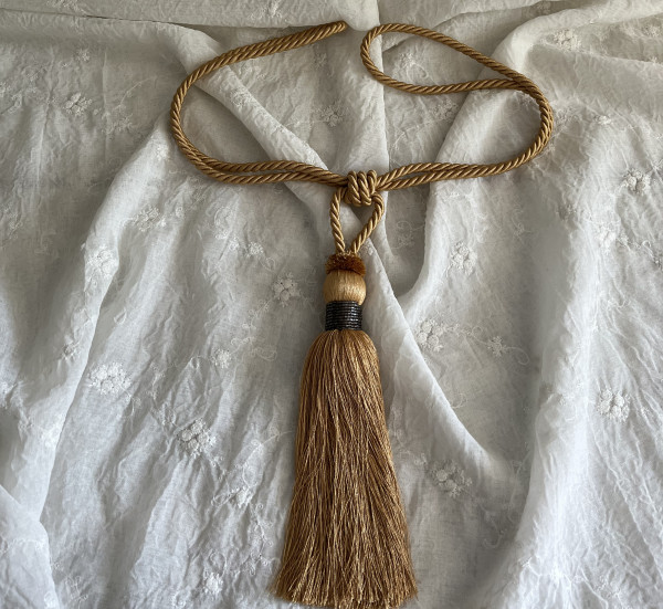 Troddeln Gardinenraffhalter BRIAN Gold Quaste Landhaus Shabby