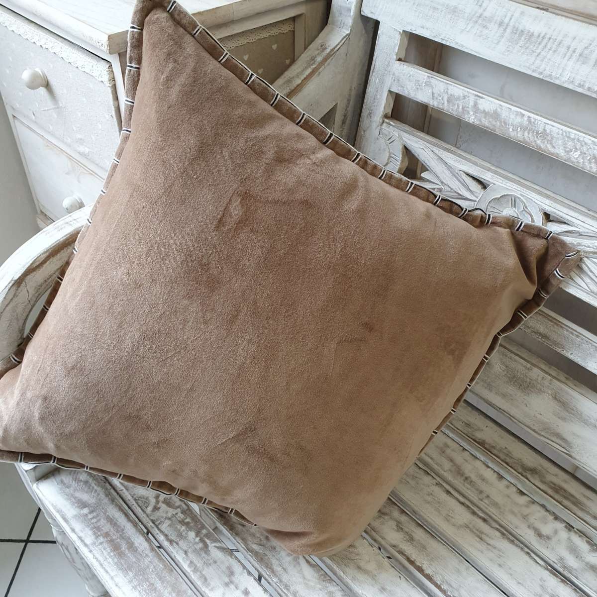 2er Set Samt-Kissenbezüge 45x45 Cm – Gold-grünes Blattdesign, Weich & Dekorativ – Für Sofa, Bett, Wohnzimmer