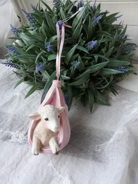 Deko Hänger Lamm Ostern Rosa 2 Stück