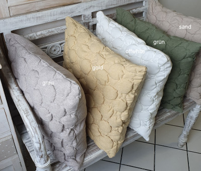 Vorschau: Kissen Bezug Hülle BUBBLE Gold 48 x 48 cm Landhaus Sofa Kissen Vorschau: Kissen Bezug Hülle BUBBLE Gold 48 x 48 cm Landhaus Sofa Kissen