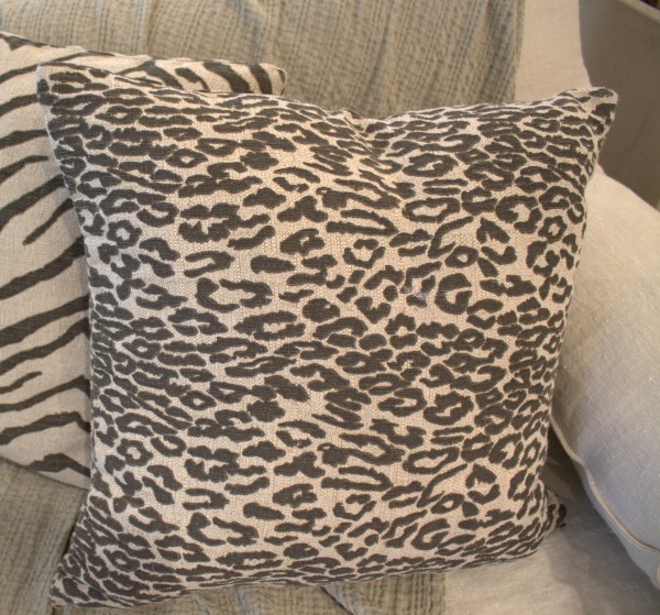 Kissen Bezug Hülle PANTHER 50 x 50 beige braun schwarz Animal Print