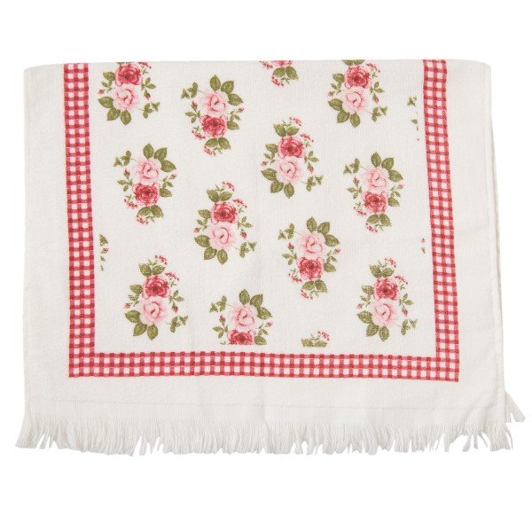 Gästehandtuch EVEN ROSE creme rosa rot 40x60 cm