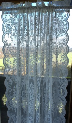 WEIß LUCIA Vorhang Spitzen Gardine Rosen 120x240 cm 2 Stück Gardinenshals Landhaus Shabby Vintage Ro WEIß LUCIA Vorhang Spitzen Gardine Rosen 120x240 cm 2 Stück Gardinenshals Landhaus Shabby Vintage Ro