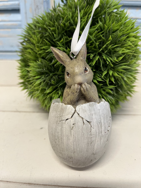 2 Deko Hänger BRAUN Kaninchen Ostern Deko