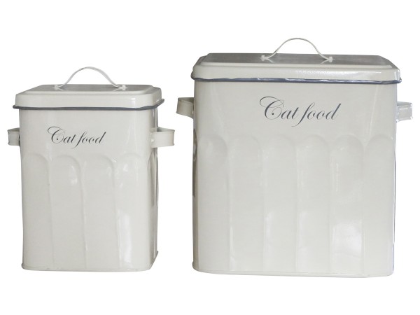 Vorratsdose Blech CATY GROSS Futter Katze Box Metall Retro Shabby