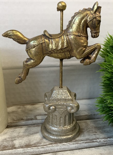 Zirkuspferd Antik Gold und Silber Dekoration Weihnachten