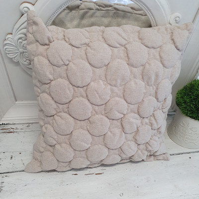 Kissen Bezug Hülle BUBBLE Sand 48 x 48 cm Landhaus Sofa Kissen Kissen Bezug Hülle BUBBLE Sand 48 x 48 cm Landhaus Sofa Kissen