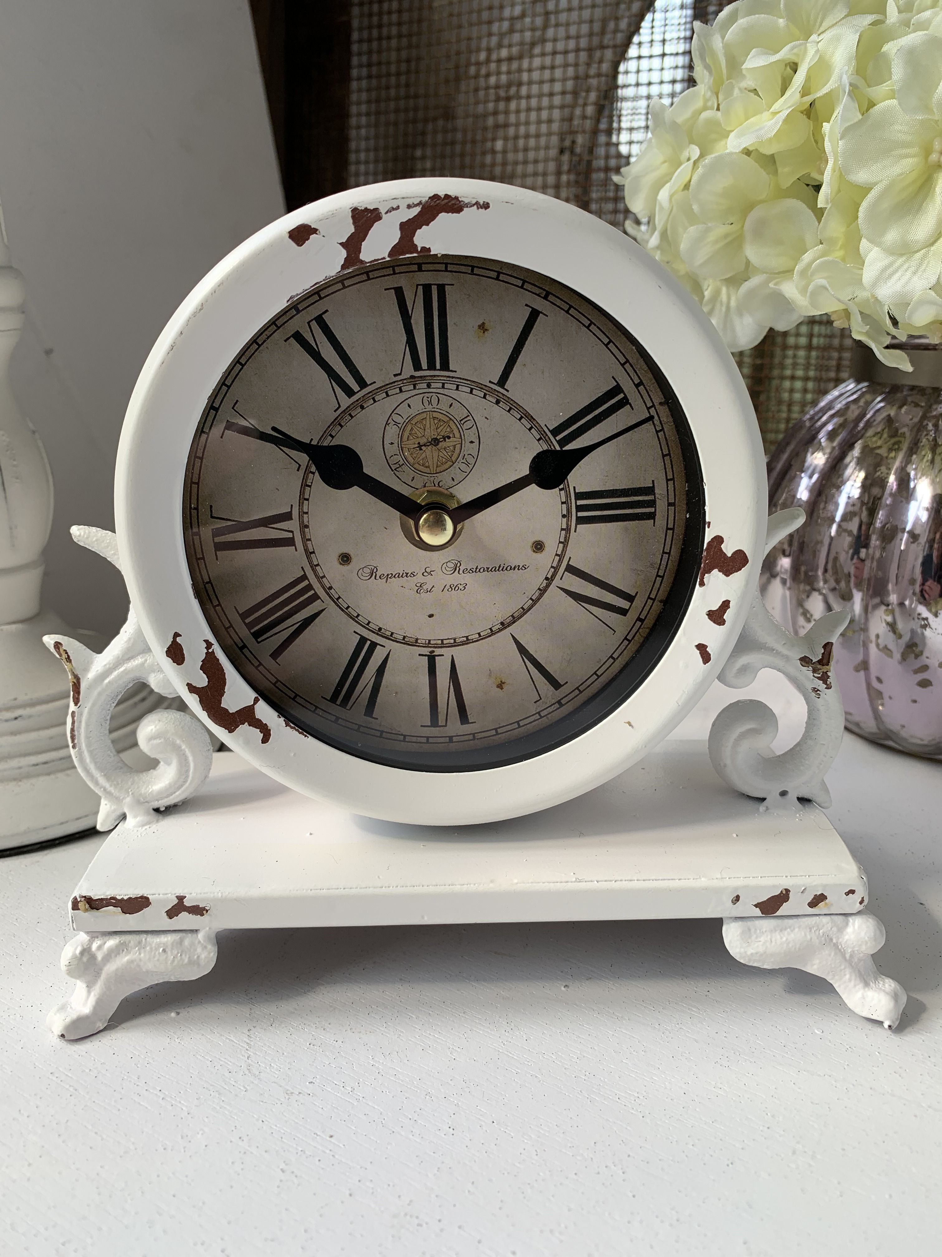 Uhr Standuhr Kaminuhr Tischuhr Shabby Vintage Antik Nostalgie Romantik Landhaus