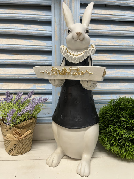 Dekoration Ostern Hase Kaninchen Mädchen Frühling 15 x 13 x 37 cm Landhaus