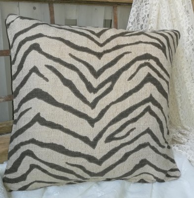 Kissen Bezug Hülle ZEBRA 50x50 Beige Schwarz-Braun Animal Print Kissen Bezug Hülle ZEBRA 50x50 Beige Schwarz-Braun Animal Print
