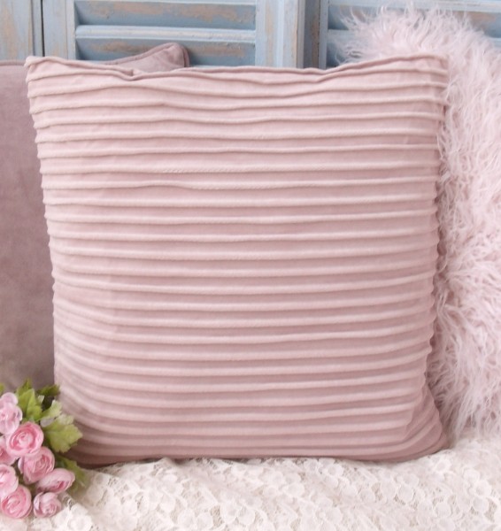 Kissenbezug EMMA Samt PUDERROSA 45x45 cm Polyester Kissen Hülle