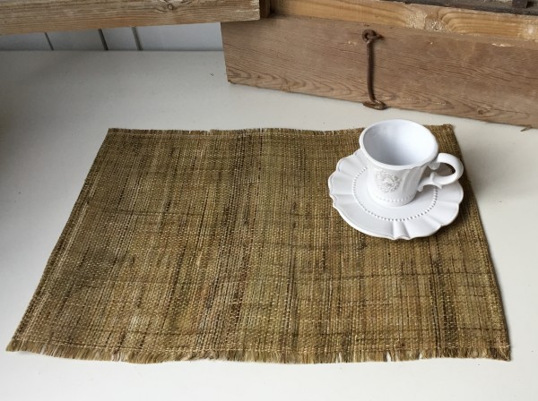 Tischset Platzset RAMI Natur Braun Bast 2 Stück 30x45cm Deckchen